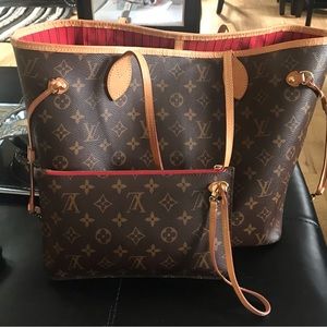 Louis Vuitton Neverfull MM Monogram Cherry (with pouch)